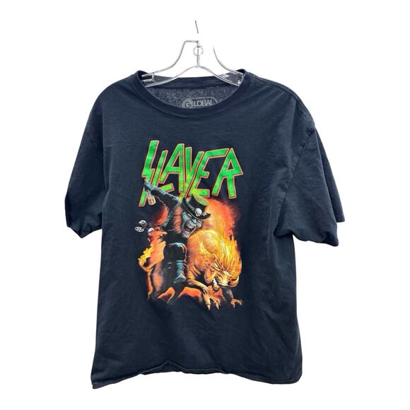 SLAYER CD Go Hell Beast Leprechaun Black Shirt Large Awaits Reign Mercy - Picture 1 of 3